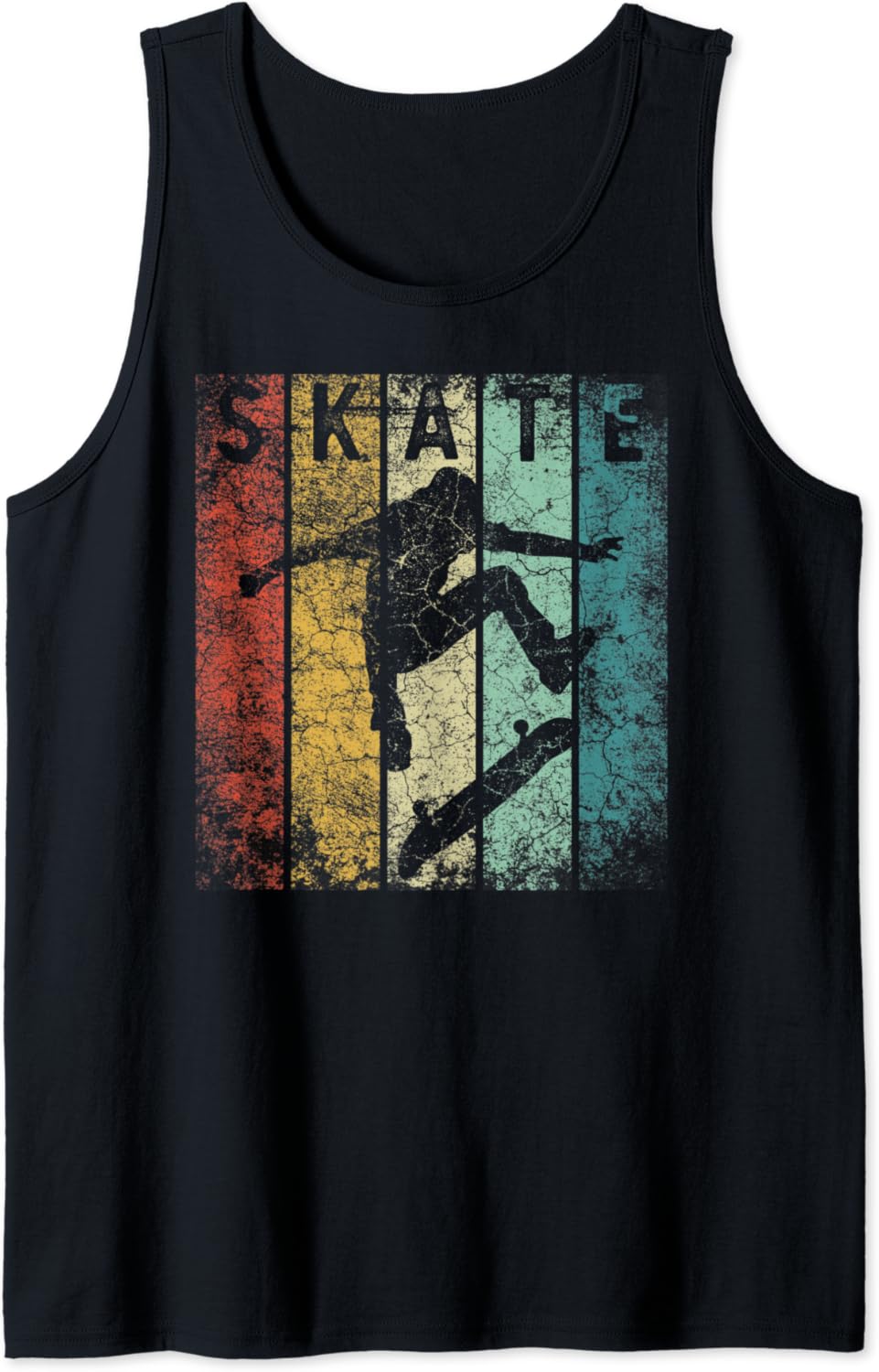 Vintage Skateboard Skate Boys Girls Kickflip Distressed SK8 Tank Top Clothing
